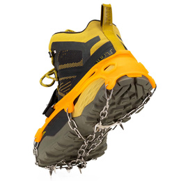 Raczki na buty stalowe antypoślizgowe turystyczne nakładki rozmiar 40-45 pomarańczowe