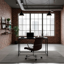 Biurko komputerowe nowoczesne 100x50x76 cm stolik loft industralny czarny