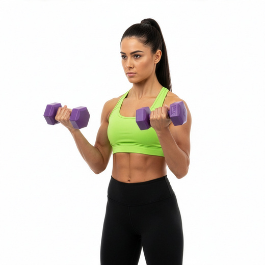 Ciężarki 2x2kg hexagonalne do ćwiczeń fitness hantle zestaw 2 szt. fioletowe
