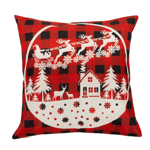 Poszewki świąteczne 40x40cm 4 szt. zestaw dekoracyjny na poduszki jaśki