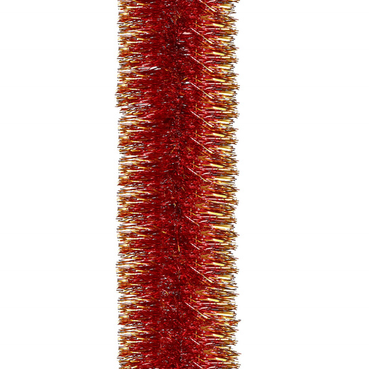 Łańcuch na choinkę 6m czerwono-złoty girlanda choinkowa, średnica 10cm
