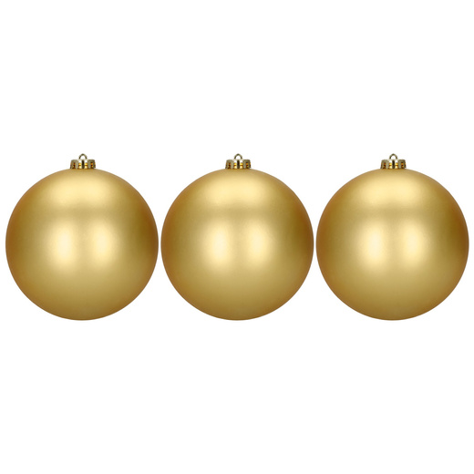 Bombki choinkowe 15 cm 6 szt. zestaw ozdoby świąteczne matowe i geometryczne złote