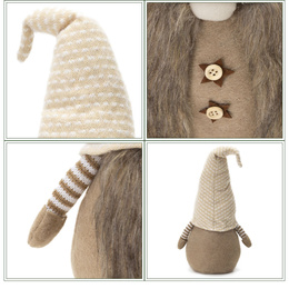 Skrzat 50 cm figurka dekoracyjna do świątecznego wystroju wnętrz, gnom, krasnal stojący