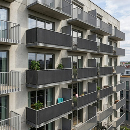 Osłona balkonowa, maskująca 1,15x5 m mata na balkon zacieniająca 95% antracyt