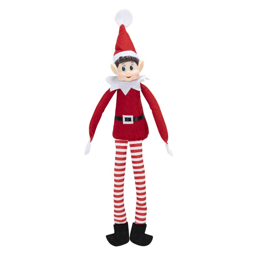 Skrzat świąteczny, dekoracja Boże Narodzenie 40 cm elf siedzący