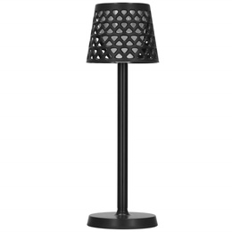 Lampa solarna LED ażurowa 5w1 zewnętrzna kinkiet z 3 trybami świecenia czarny