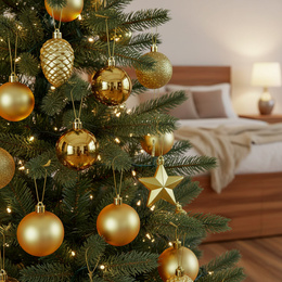 Bombki choinkowe 100 szt. zestaw dekoracji świątecznych nietłukące, złote