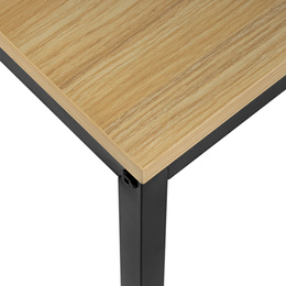 Biurko komputerowe z regałem nowoczesne, stolik loft 120x48x122 cm jasny brąz