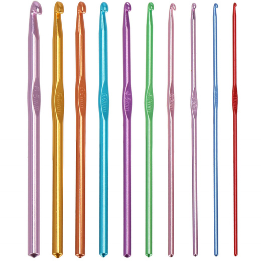 Zestaw do szydełkowania 22 szt. i etui szydełka z aluminium i stali nierdzewnej