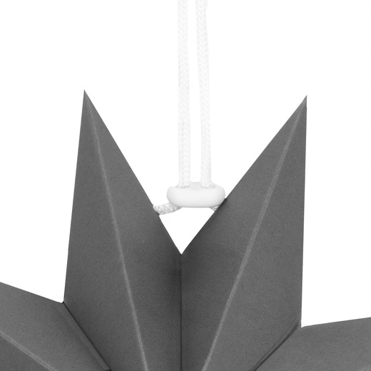 Gwiazda świąteczna papierowa zawieszka choinkowa szara