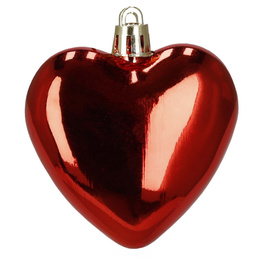 Bombki choinkowe 16 szt. zestaw dekoracji świątecznych, nietłukące, serca, czerwone