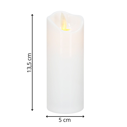 Świeczka elektryczna LED 13,5 cm ruchomy płomień wkład do znicza na baterie