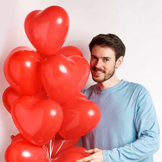 Balony serca na walantynki, urodziny 100 szt. czerwone serduszka