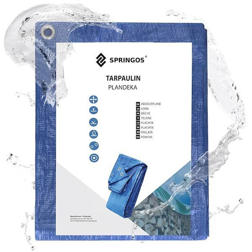 Plandeka 4x4m 60g/m2 gruba płachta ochronna niebieska
