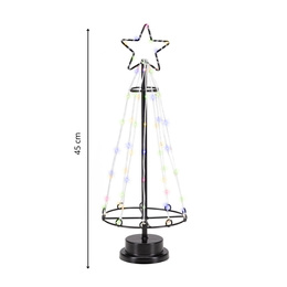 Choinka metalowa 80 Led dekoracja świąteczna 45 cm multikolor