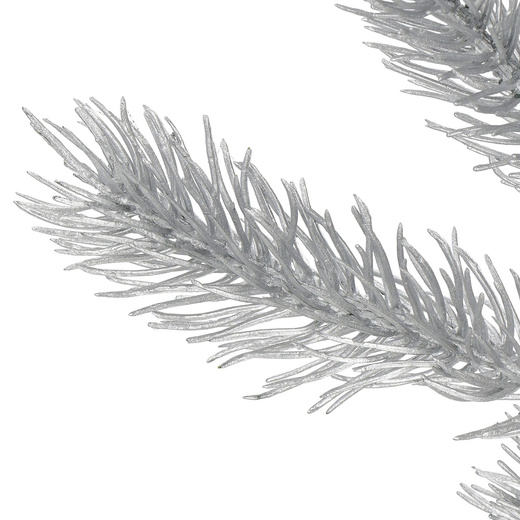 Gałązka świąteczna liść sztuczna dekoracja do stroika srebrna 47 cm