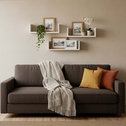 Półki ścienne 3 szt. na przyprawy, książki półki wiszące nowoczesne białe