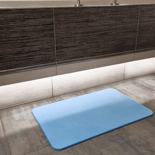 Mata łazienkowa diatomitowa 60x40x0,9 cm antypoślizgowy dywanik niebieski