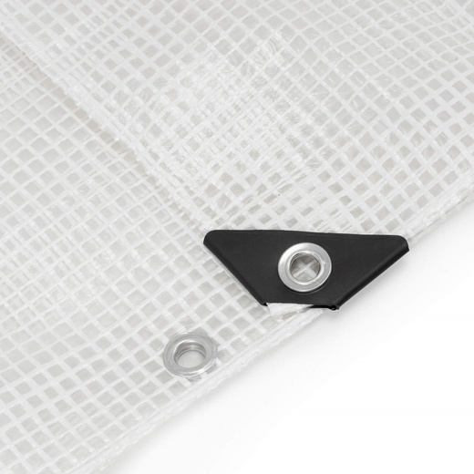 Plandeka 3x5m 100g/m2 gruba płachta ochronna biała, transparentna