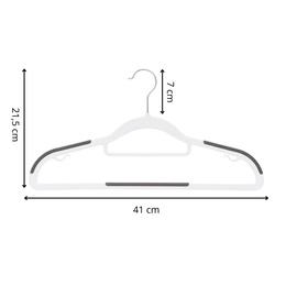 Wieszak plastikowy zestaw 30 szt. antypoślizgowe wieszaki na ubrania szaro-białe