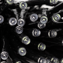 Lampki choinkowe 100 Led na baterie biały ciepły z pilotem