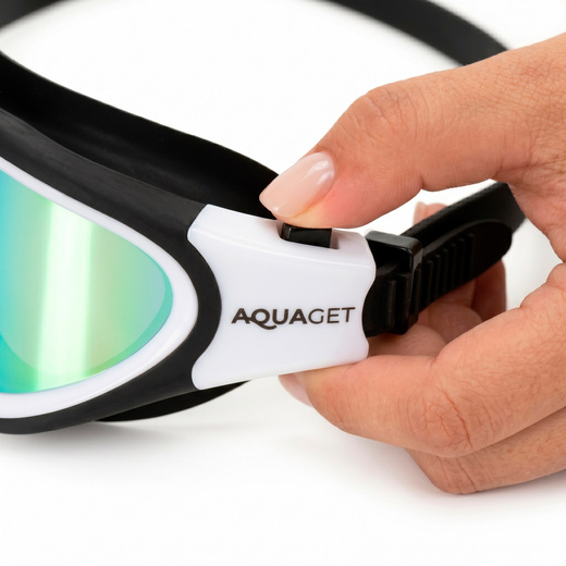 Okulary do pływania na basen Anti-fog zestaw zatyczki do nosa, uszu w etui