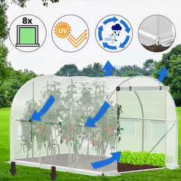 Szklarnia ogrodowa foliowa UV4 140g/m2 3x2x2 m tunel na warzywa owoce foliak
