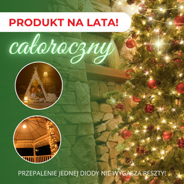 Lampki choinkowe 300 led biały ciepły + biały zimny flash 15m oświetlenie świąteczne IP44