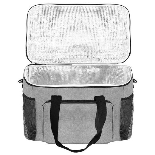Torba termiczna 42x28x32 cm kosz termiczny piknikowy na jedzenie szary