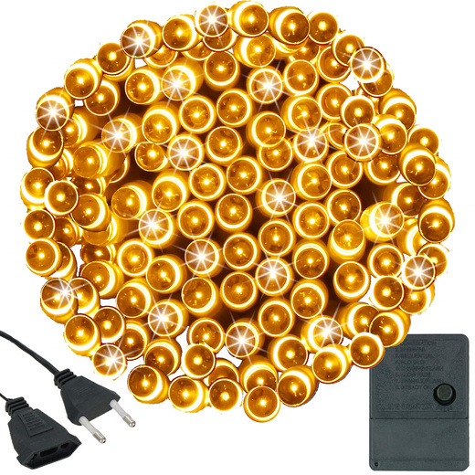 Lampki choinkowe 500 Led biały ciepły 34,5 m oświetlenie świąteczne