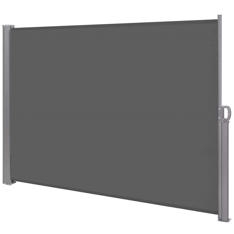 Markiza boczna na taras i balkon 250x160 cm osłona rozsuwana roleta grafitowa