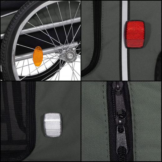Przyczepka rowerowa dla psa, 40 kg wózek rowerowy do przewozu zwierząt, transporter 