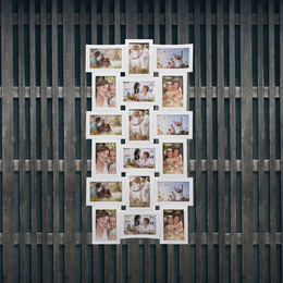 Ramka na zdjęcia 18 zdjęć multiramka 10x15 biała