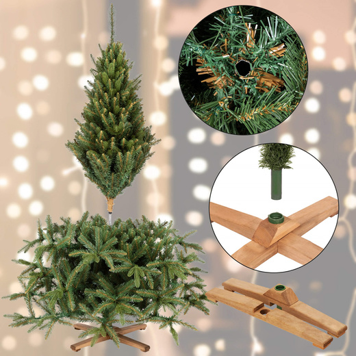 Choinka sztuczna 180 cm Premium Royal Trees świerk syberyjski z drewnianym stojakiem