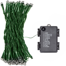 Lampki choinkowe 50 Led na baterie IP44 multikolor z programatorem