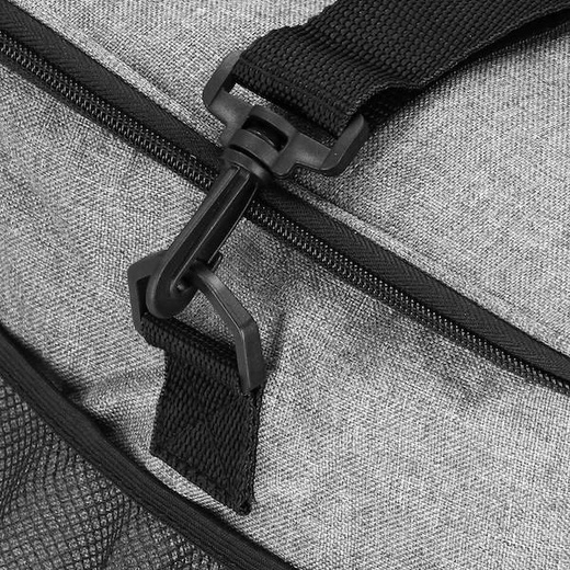 Torba termiczna 42x28x32 cm kosz termiczny piknikowy na jedzenie szary