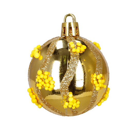 Bombki choinkowe 40 szt. zestaw dekoracji świątecznych, nietłukące, złote