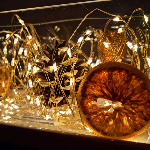 Lampki choinkowe 10 Led na baterie ciepły biały