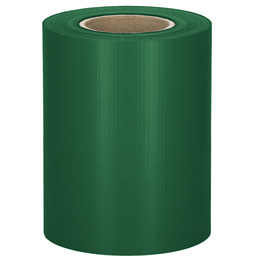 Taśma ogrodzeniowa i klipsy mocujące 20 szt. PVC 35 m x 19 cm 450 g/m2 ciemna zieleń