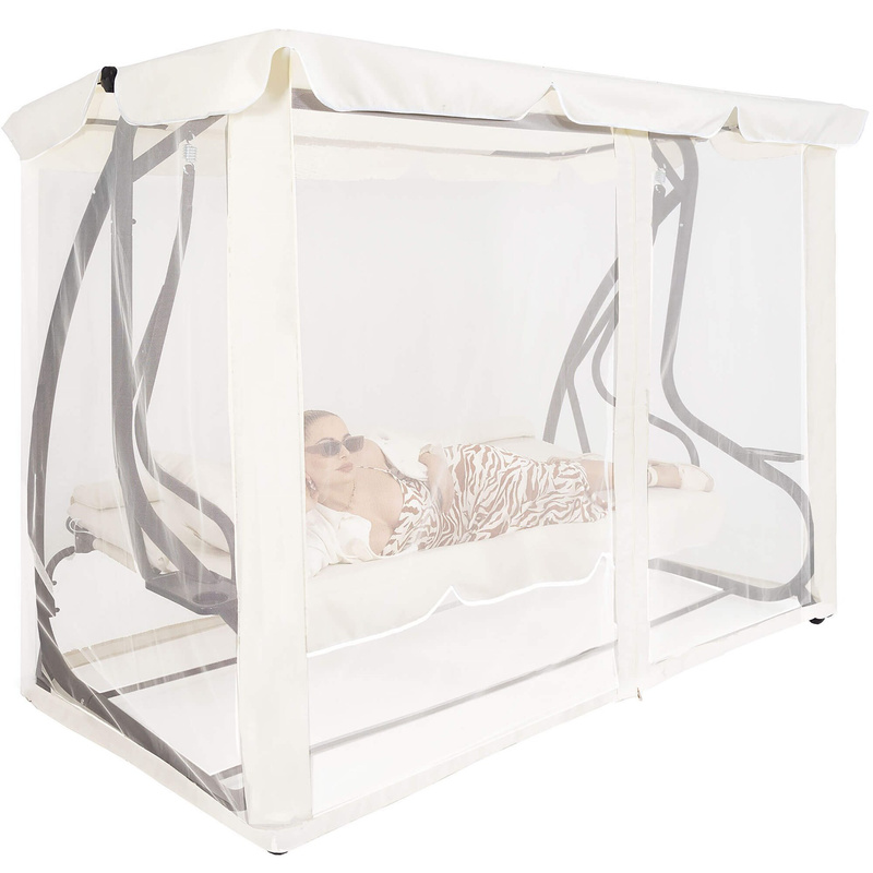 Moskitiera na huśtawkę ogrodową ochronna przeciw komarom uniwersalna ecru