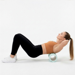 Wałek do masażu, średnio twardy, roller z wypustkami, miętowy