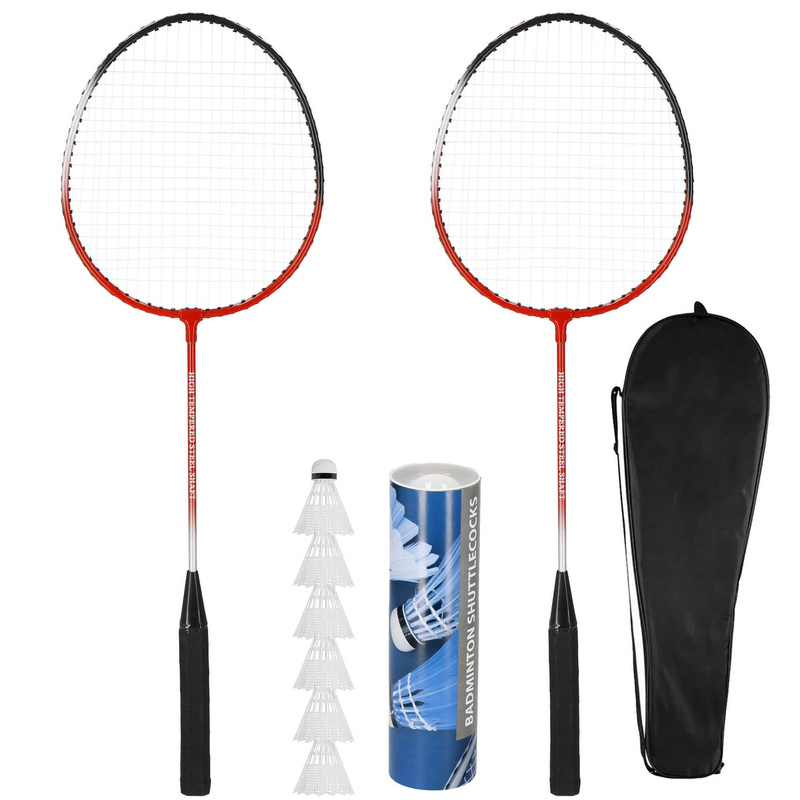 Zestaw do badmintona paletki 2szt. i lotki 6 szt.