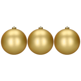 Bombki choinkowe 15 cm 6 szt. zestaw ozdoby świąteczne matowe i geometryczne złote
