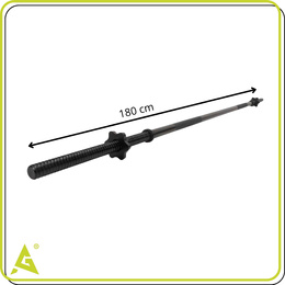 Gryf prosty olimpijski do ćwiczeń 180 cm sztanga ze stali, zaciski 25 mm