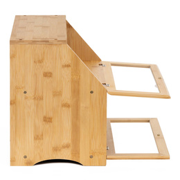 Chlebak zamykany, dwupoziomowy, szafka na pieczywo, bambusowy