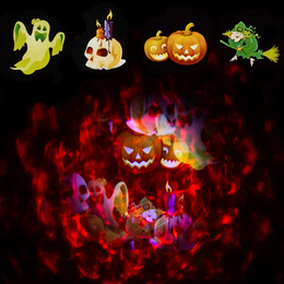 Projektor laserowy na dom, ścianę 12 slajdów, dekoracje świąteczne, Halloween, pilot, timer, efekty świetlne, rzutnik do ogrodu