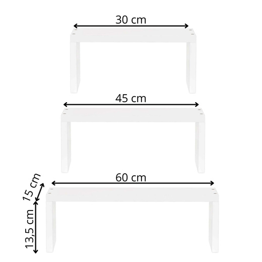 Półki ścienne 3 szt. na przyprawy, książki półki wiszące nowoczesne białe