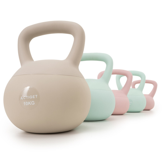 Kettlebell miękki 2kg kula odważnik hantla ciężar do ćwiczeń fitness, jasnoróżowy