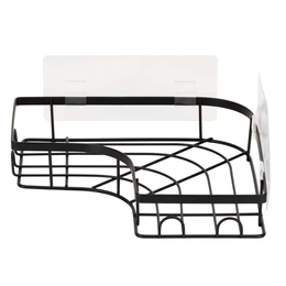 Półka łazienkowa, pod prysznic, wisząca zestaw 2 szt. narożna czarna