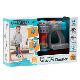 Odkurzacz dziecięcy, pionowy, ręczny na baterie, zabawka dla dzieci interaktywna z dźwiękiem